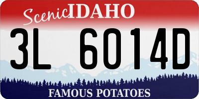 ID license plate 3L6014D