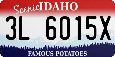 ID license plate 3L6015X