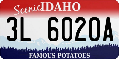 ID license plate 3L6020A