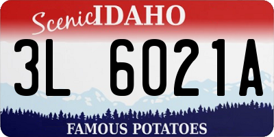 ID license plate 3L6021A