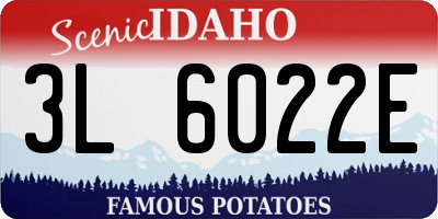 ID license plate 3L6022E