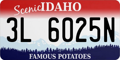 ID license plate 3L6025N