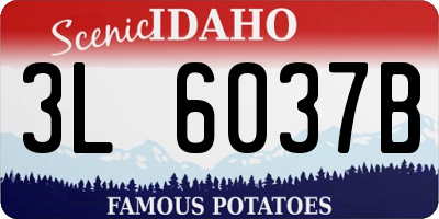 ID license plate 3L6037B