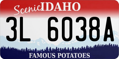 ID license plate 3L6038A