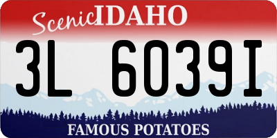 ID license plate 3L6039I