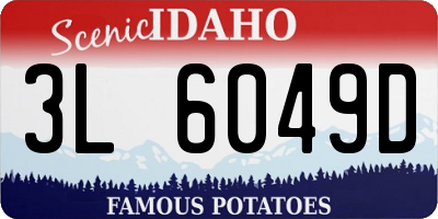 ID license plate 3L6049D