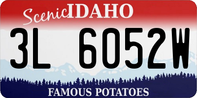 ID license plate 3L6052W