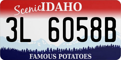 ID license plate 3L6058B