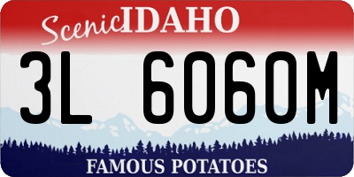 ID license plate 3L6060M
