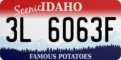 ID license plate 3L6063F