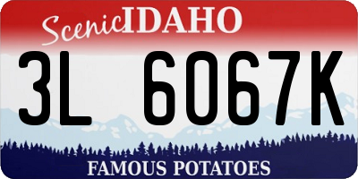 ID license plate 3L6067K