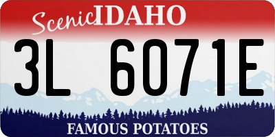 ID license plate 3L6071E