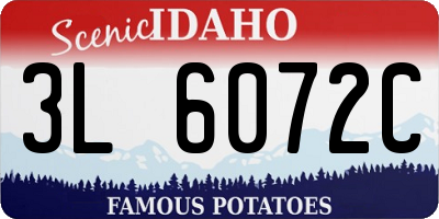 ID license plate 3L6072C