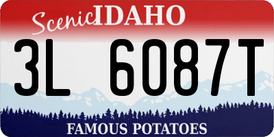 ID license plate 3L6087T