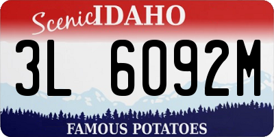 ID license plate 3L6092M