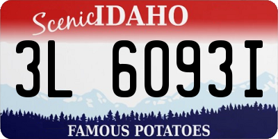 ID license plate 3L6093I