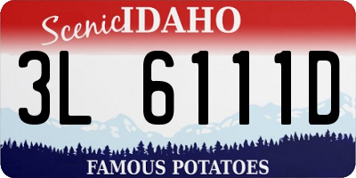 ID license plate 3L6111D
