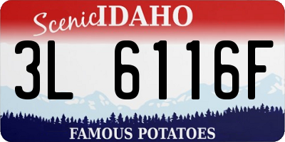ID license plate 3L6116F