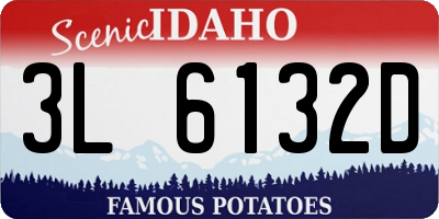 ID license plate 3L6132D