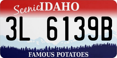 ID license plate 3L6139B