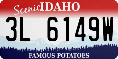 ID license plate 3L6149W
