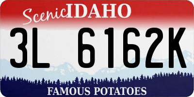 ID license plate 3L6162K