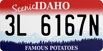 ID license plate 3L6167N