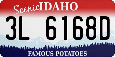 ID license plate 3L6168D