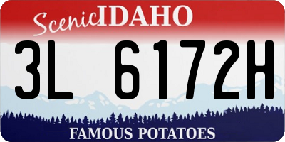 ID license plate 3L6172H