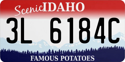 ID license plate 3L6184C