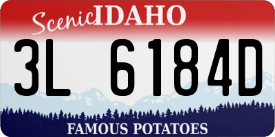 ID license plate 3L6184D