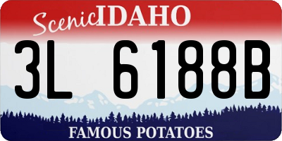 ID license plate 3L6188B