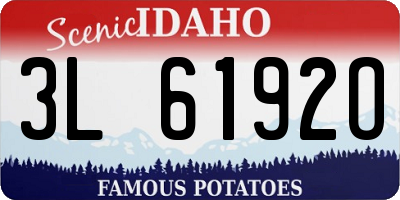 ID license plate 3L6192O