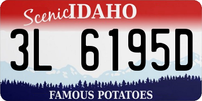ID license plate 3L6195D