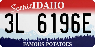 ID license plate 3L6196E