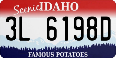 ID license plate 3L6198D