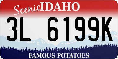 ID license plate 3L6199K