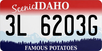 ID license plate 3L6203G