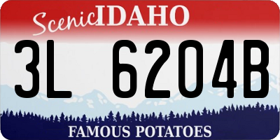 ID license plate 3L6204B