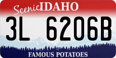 ID license plate 3L6206B