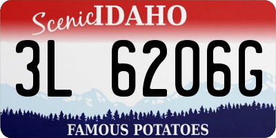 ID license plate 3L6206G