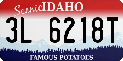 ID license plate 3L6218T