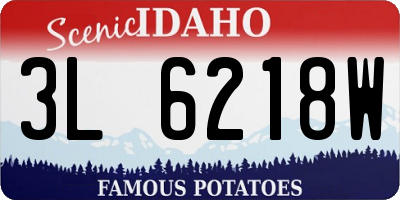 ID license plate 3L6218W