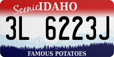 ID license plate 3L6223J