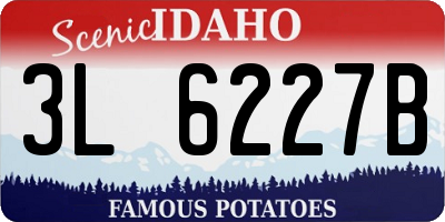 ID license plate 3L6227B