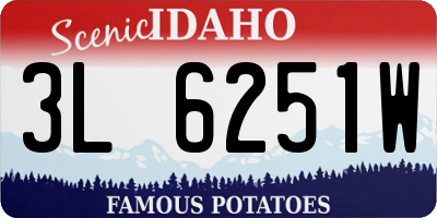 ID license plate 3L6251W