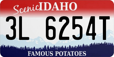 ID license plate 3L6254T