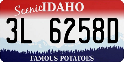 ID license plate 3L6258D
