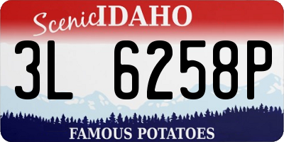 ID license plate 3L6258P