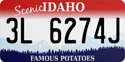 ID license plate 3L6274J